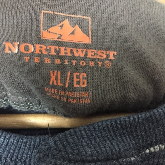 [Northwest Territory] Men's Ribbed Henley Striped Long Sleeve Shirt - Picture 6 of 10